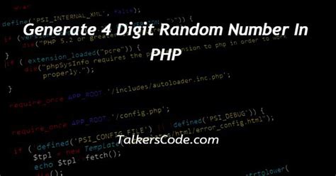 php random 4 digit number|PHP: rand .